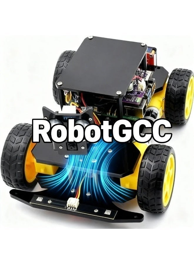 robotgcc 4WD Smart Robot Car Kit for Raspberry Pi 5 / 4B / 3B+, AI & IoT Programming Platform with OpenCV Computer Vision, Line Tracking, Obstacle Avoidance, USB-C Charging, STEM Educational Robotics System (Raspberry Pi Not Included) - Image 4
