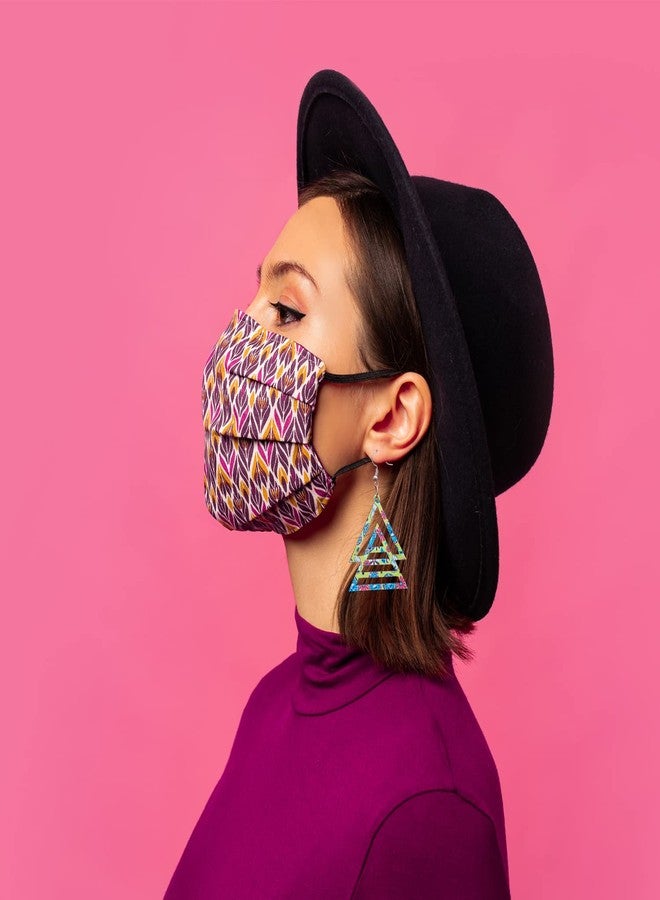 Arkit Earrings For Women Girls Teardrop Earrings Wooden Statement Trendy Earrings Laser Cut Wood Jewelry Earring Ethnic Style Geometry Divinity Earrings Fragrant Earrings (6, Trio) - Image 2