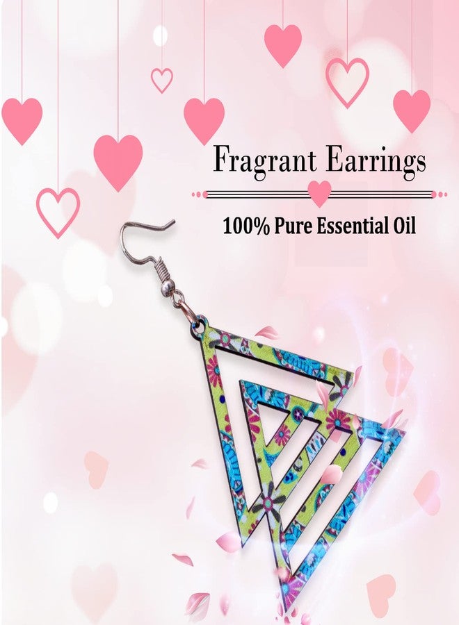 Arkit Earrings For Women Girls Teardrop Earrings Wooden Statement Trendy Earrings Laser Cut Wood Jewelry Earring Ethnic Style Geometry Divinity Earrings Fragrant Earrings (6, Trio) - Image 5