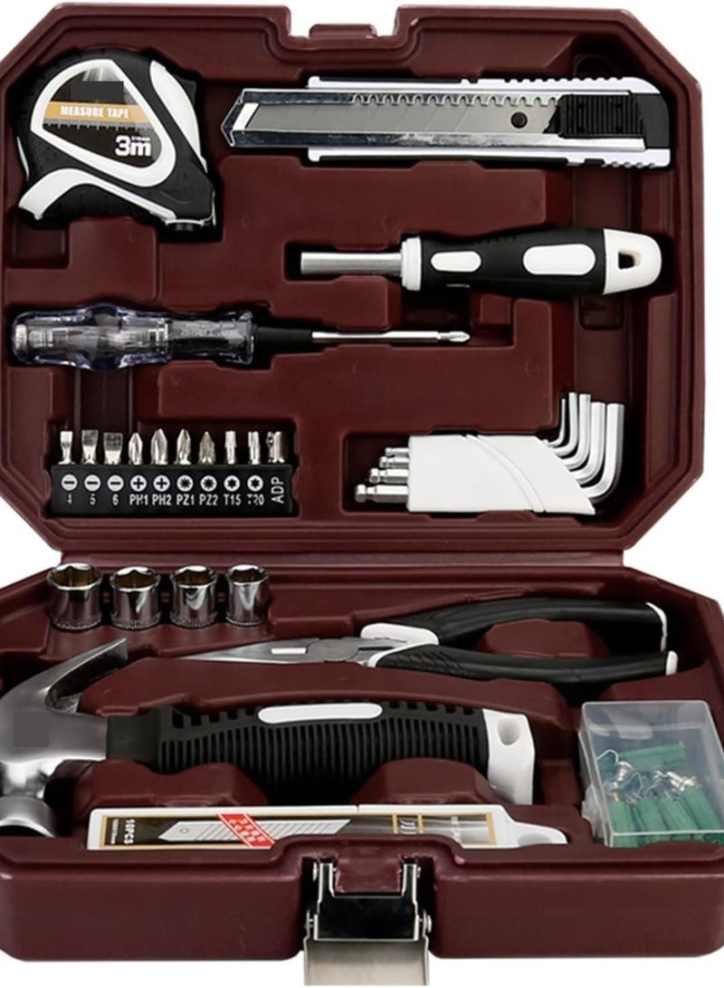 GGOOT Tool Box 10Pcs/28Pcs Mechanical Workshop Tools Set Home Repair Multi-tool Hand Tool Boxes Hardware Combination Kits for Metal Woodworking (Color : NRD105066 28Pcs) (Nrd105066 28pcs  - Image 1