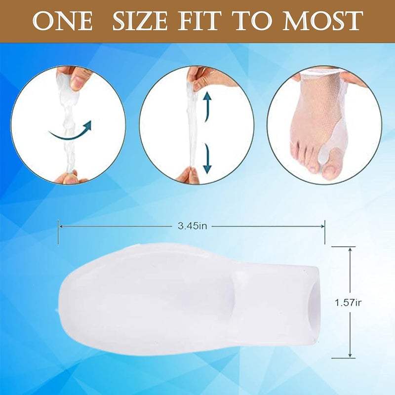 QualiTrue 2Pcs Hammer Toe Straightener, Broken Toe Wraps,Toe Cushioned Bandages,Hammer Toe Splints For Correcting Hammer Toes, Overlapping Toes (Silicone Toe Separator, Bunion) - Image 5