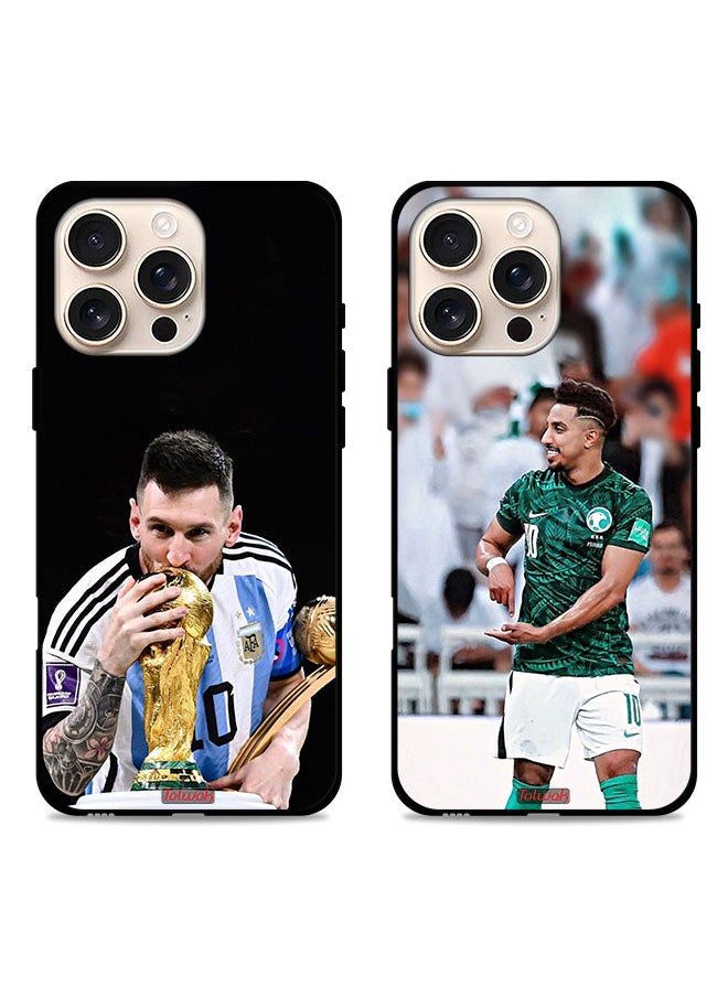 Tolwak - Two Cases For Apple iPhone 16 Pro Protective Covers Messi And Salem - Image 1