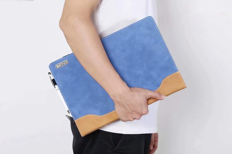 Berfea Stand Case Cover Compatible with Dell Latitude 7430 7420 7410 7400 5430 5420 5421 Laptop 14 Inch Notebook Protective Case Sleeve,with Cooling Bracket (326x215mm,Blue) - Image 5