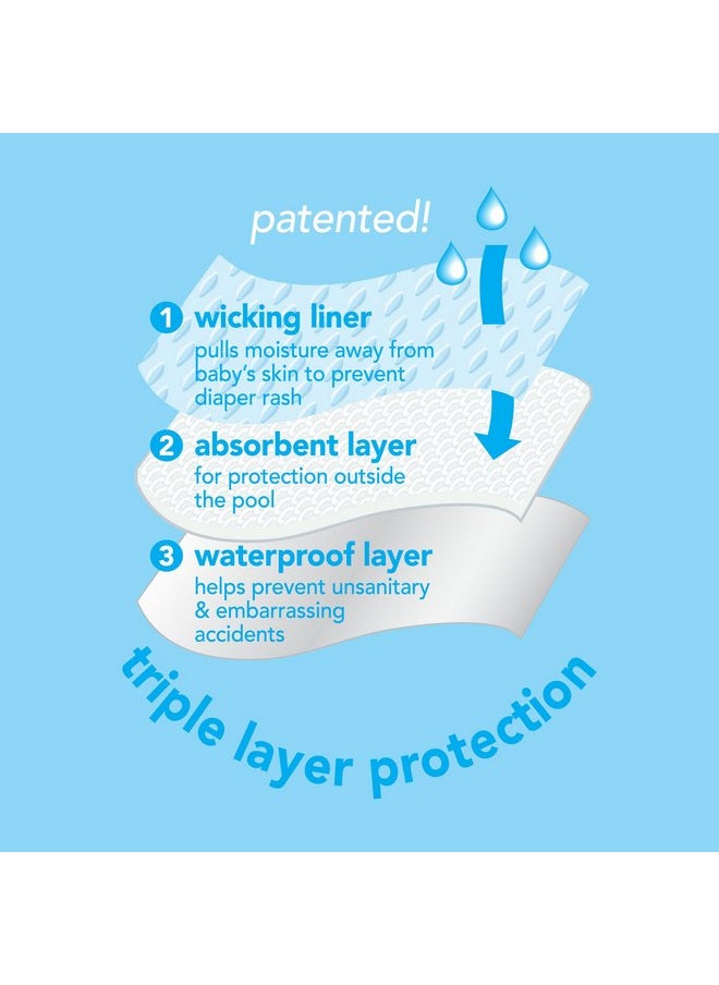 green sprouts i play. by green sprouts Snap Reusable Swim Diaper (2pk) | No other diaper necessary, UPF 50+ protection,White/Snap,18 Months  - Image 5