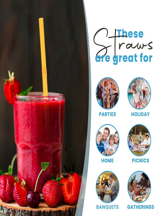 DecorRack مصاصات شرب بلاستيكية مرنة نيون DecorRack 600، خالية من BPA، مصاصات شرب ملونة يمكن التخلص منها - Image 4