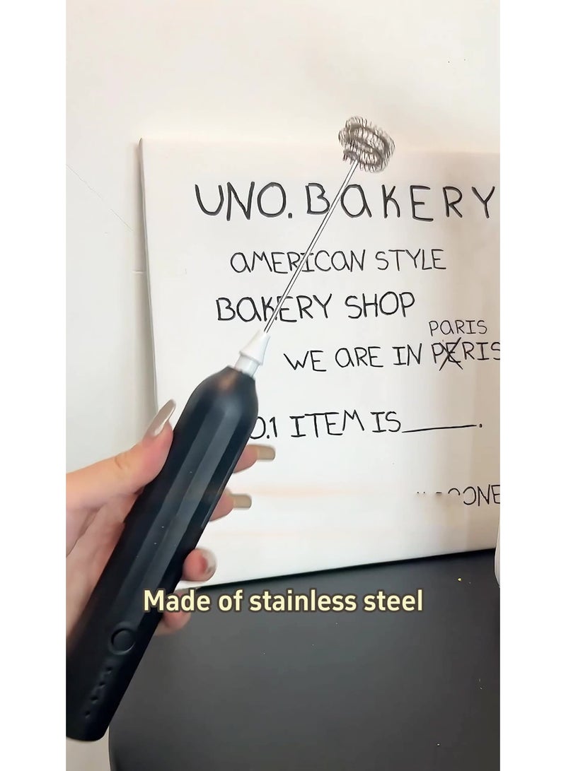 Portable Milk Frother for Baking & Milk Foam - Multifunctional Foam Maker with Dual Mixing Heads, 3 Adjustable Speeds & Type-C Fast Charging, Perfect for Kitchen, Baking and Coffee - Image 3