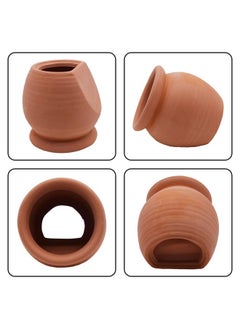 ANRUI AnRui Betta Fish Tank Decor Ceramic Jar Aquarium Accessories Decorations Cute Clay Pot Hideout Cave Ornaments for Small Fish, Shrimp, Cichlid to Play Hide Breed, Small  - Image 5