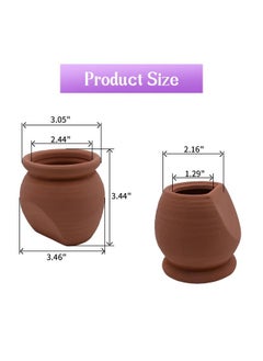 ANRUI AnRui Betta Fish Tank Decor Ceramic Jar Aquarium Accessories Decorations Cute Clay Pot Hideout Cave Ornaments for Small Fish, Shrimp, Cichlid to Play Hide Breed, Small  - Image 3