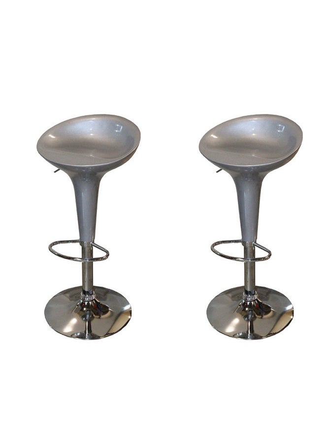 JILPHAR FURNITURE Adjustable Bar Stool Silver  - Image 2