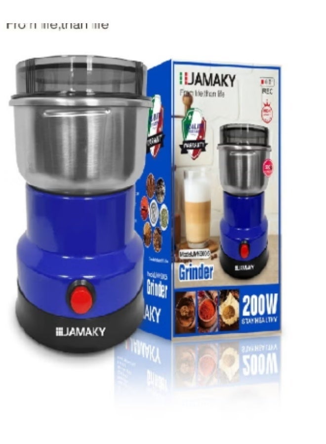 JAMAKY Coffee Grinder, 200 Watt, Yellow - JMK-9005
