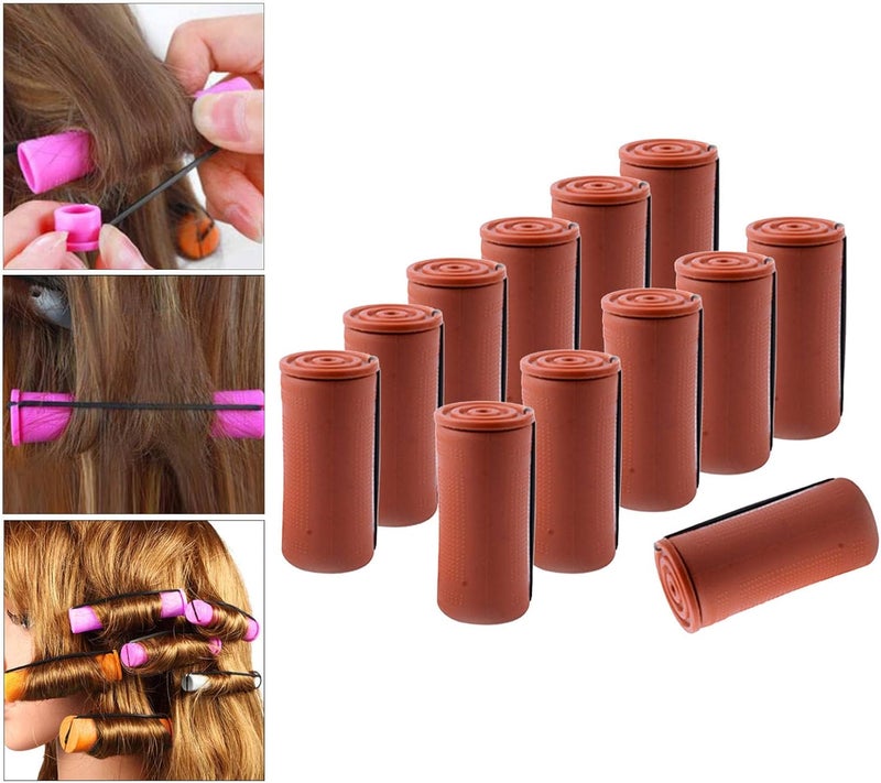 كلاراكو بكرات تجعيد الشعر الباردة، مناسبة للشعر الطويل والقصير، بأحجام صغيرة ومتوسطة وكبيرة، بدون حرارة، عبوة واحدة من 12 قطعة، أدوات تصفيف الشعر، 4 سم - Image 2