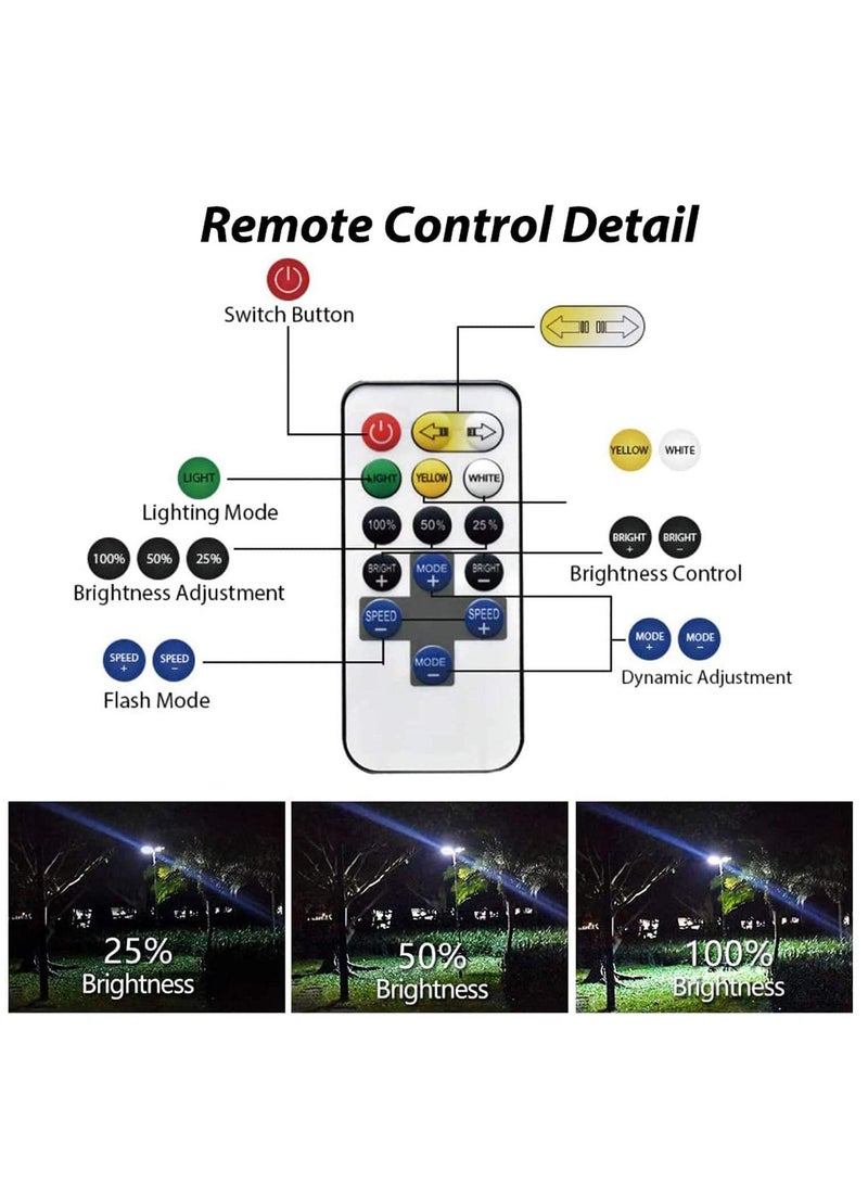 كونبيكس كشاف عمل ليد كونبكس 10000 لومن مع قضيب صيد تلسكوبي ، مصابيح دوارة مقاومة للماء لإضاءة موقع العمل ، إضاءة خارجية وداخلية - Image 2