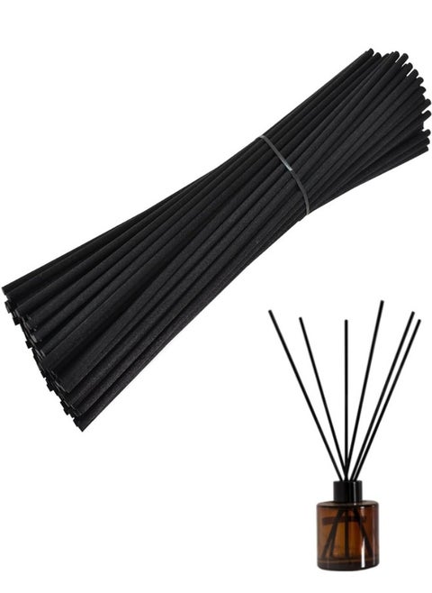 100 Pcs Reed Diffuser Sticks, Essential Oil Aroma Diffuser Sticks, Fibre Reed Sticks Replacement Refill Sticks for SPA Bed Room Home and Office (Black)