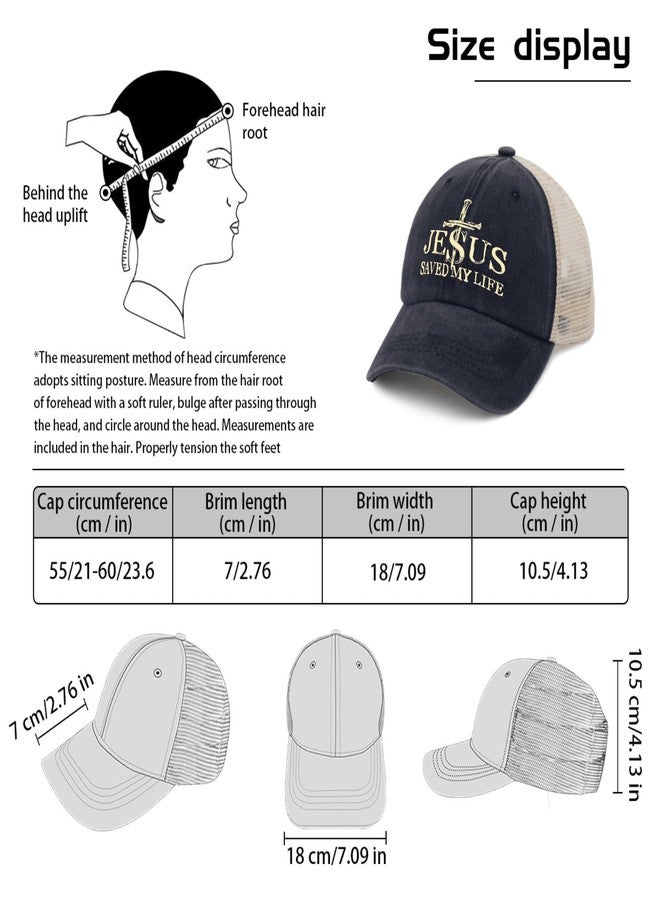 Christian Hats for Men Women,Jesus 3 Nail Cross Hat Christian Religious Gifts Jesus Saved My Life - Image 4
