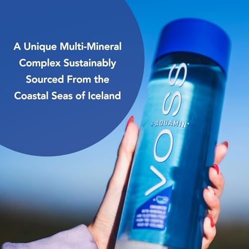 VOSS+ Aquamin Enhanced Water - Pack of 12 Bottles, 850ml Each - Purified Hydrating Water - 74 Trace Minerals & Electrolytes - Perfect for Active Lifestyles, at the Gym & on Hot Days - Recycled PET Bottle - Image 5