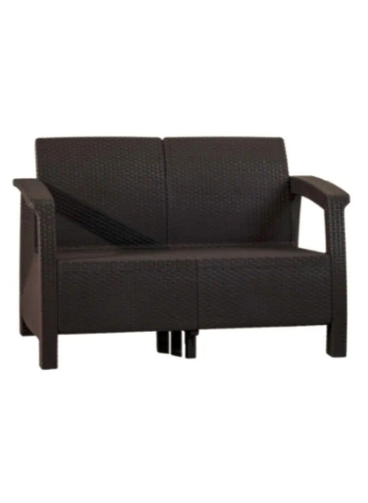 جالاكسي ديزاين "أريكة هافانا بمقعدين من الروطان للاستخدام الخارجي والداخلي مع كراسي عصرية" - Image 1