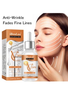 iBealee Vitamin C 30% Anti Aging Serum, Retinol and Hyaluronic Acid Serum for Brightening Firming and Hydrating Get Rid of Acne Marks Shrink Essence Fine Facial Lines Fade Brighten Pores Retinol Serum 20ml  - Image 1