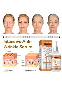 iBealee Vitamin C 30% Anti Aging Serum, Retinol and Hyaluronic Acid Serum for Brightening Firming and Hydrating Get Rid of Acne Marks Shrink Essence Fine Facial Lines Fade Brighten Pores Retinol Serum 20ml  - Image 3