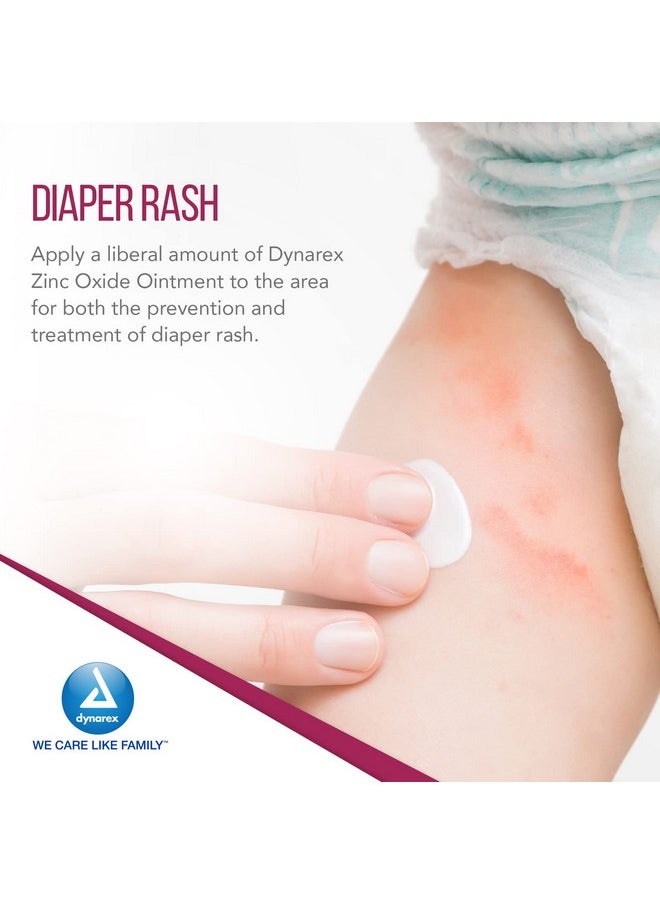 Dynarex Dynarex Zinc Oxide Ointment, Soothes, Prevents, and Relieves Diaper Rash, Chaffed Skin, and Irritation, White, 1 Count - 15 oz. Jar of Ointment  - Image 4