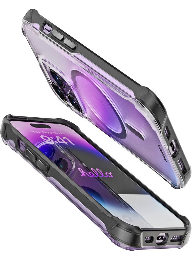 REBEL Phone Clear Case for iPhone 14 Pro [Frosted Series Gen-4] Strong MagSafe Compatible, Translucent, Matte Texture, Protective Bumpers, Metal Buttons, 6.1 Inch 2023 Cover (Frosted Black) - Image 4