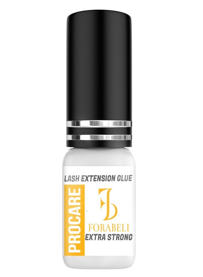 Forabeli Pro Care Eyelash Extension Glue - 1-2 Sec Fast Dry, 8 Week Retention, Advanced Bonding System, Strong Black Lash Adhesive for Professional Use - Image 1