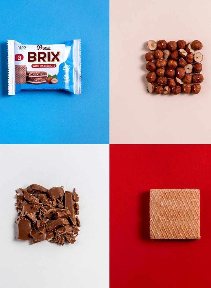 نانو سابس ويفر بروتين بريكس - شوكولاتة بالبندق - (24 حبة) - Image 4