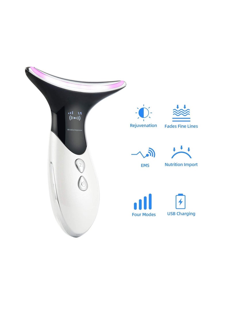 SYOSI Neck Beauty Device V-Face Chin Massager 40℃/45℃ Heat Anti Wrinkles Massager Removal Double Chin Therapy Facial Vibration Massager - Image 2