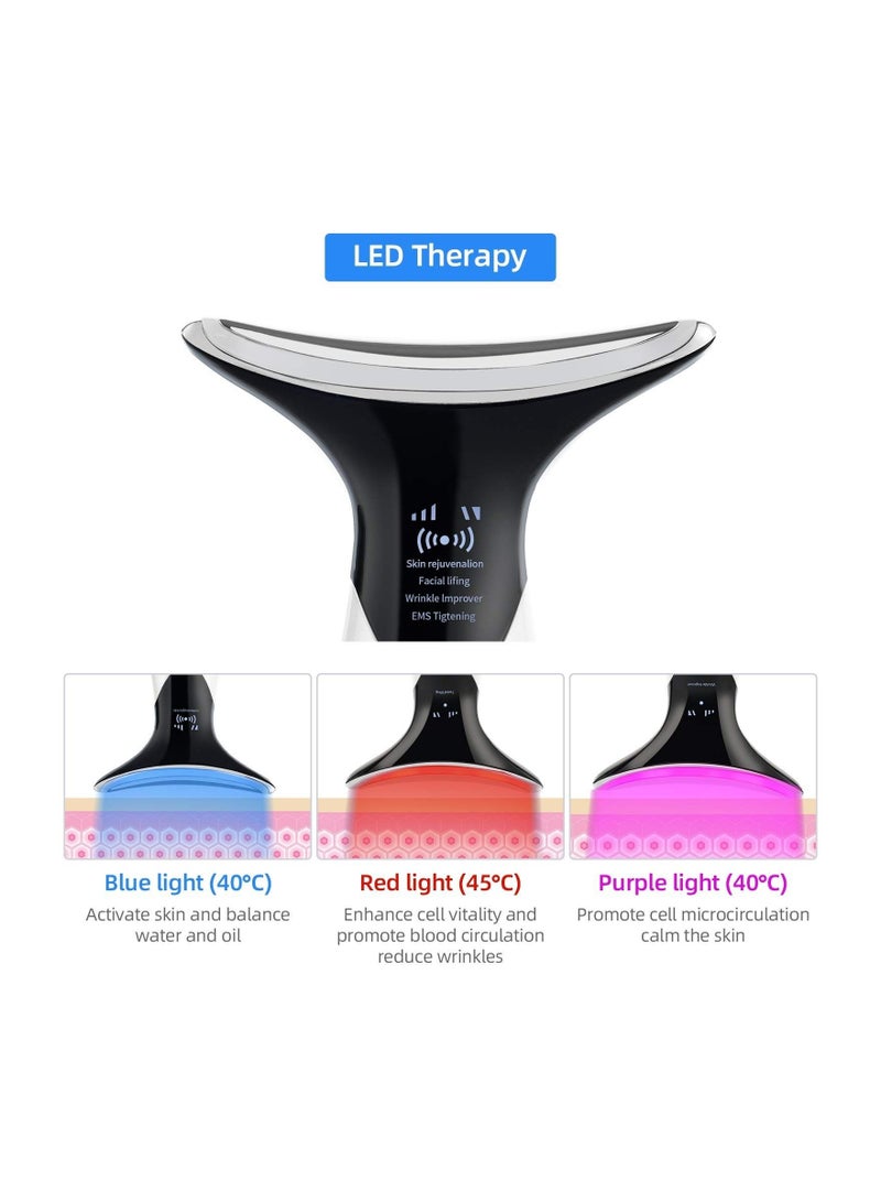 SYOSI Neck Beauty Device V-Face Chin Massager 40℃/45℃ Heat Anti Wrinkles Massager Removal Double Chin Therapy Facial Vibration Massager - Image 4