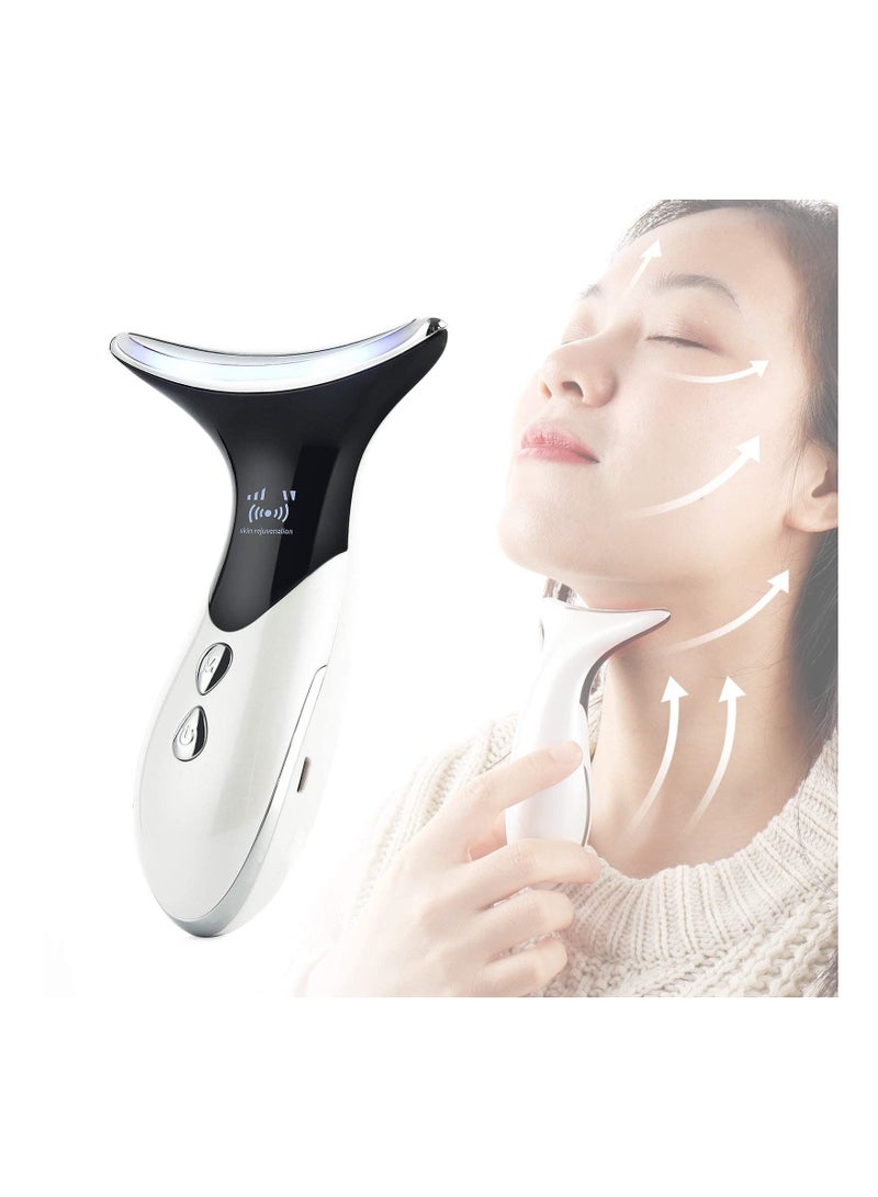 SYOSI Neck Beauty Device V-Face Chin Massager 40℃/45℃ Heat Anti Wrinkles Massager Removal Double Chin Therapy Facial Vibration Massager - Image 1