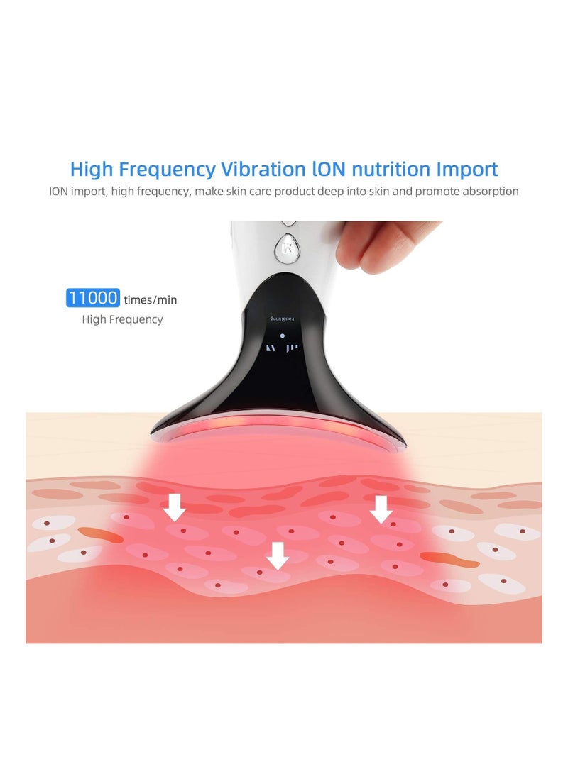 SYOSI Neck Beauty Device V-Face Chin Massager 40℃/45℃ Heat Anti Wrinkles Massager Removal Double Chin Therapy Facial Vibration Massager - Image 5