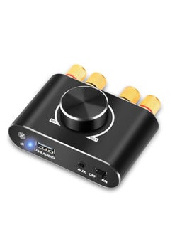 KASTWAVE 50W+50W Mini Bluetooth 5.0 Power Amplifier, Stereo Audio Amplifier, Multiroom Streaming Amplifier, Wireless Stereo Hi-Fi Digital Audio Receiver, 2 Channel with AUX USB BT Input  - Image 1