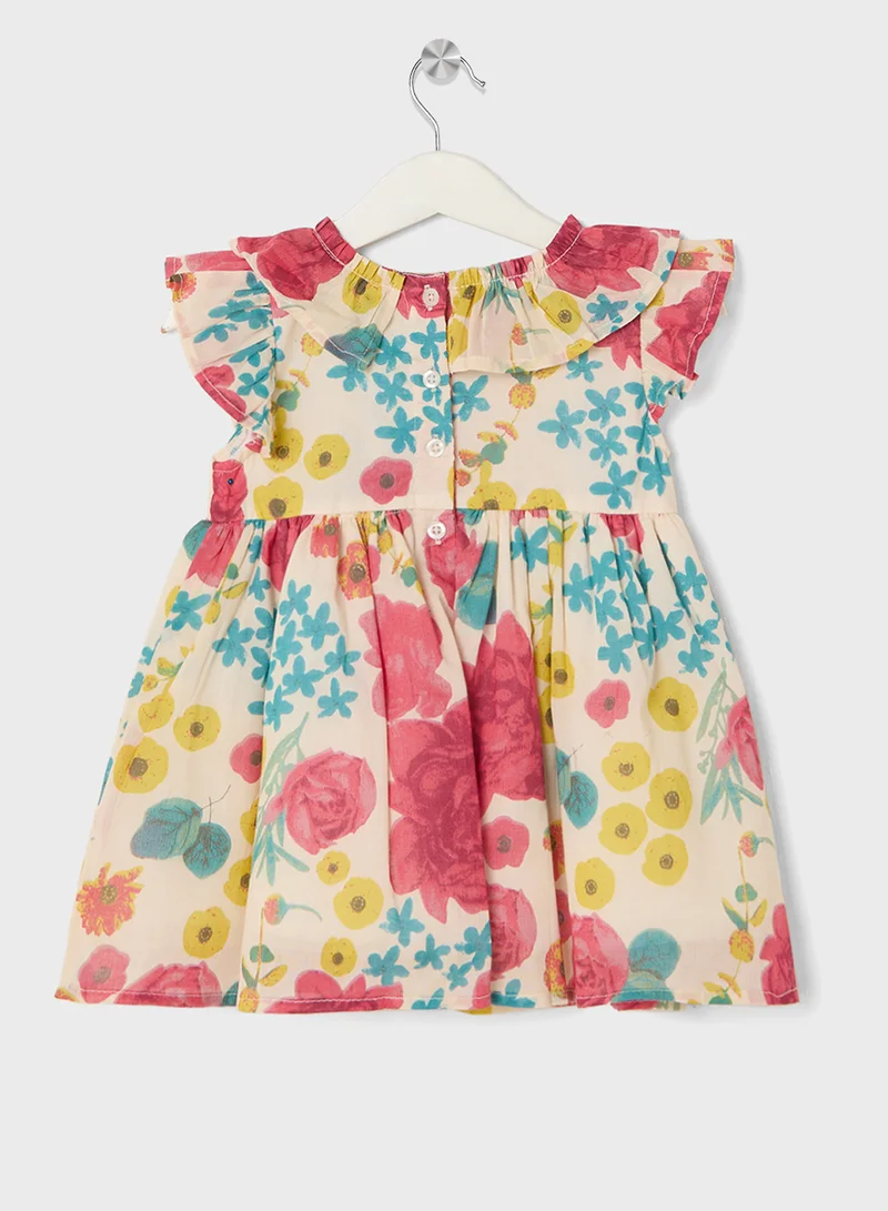 Ripples Floral Ruffle Dress