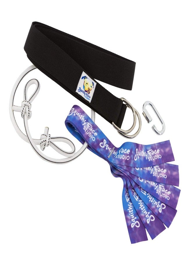 Squishy Face Studio Super Tug V2 Dog Exercise Toy with Purple/Blue Tug - Image 1