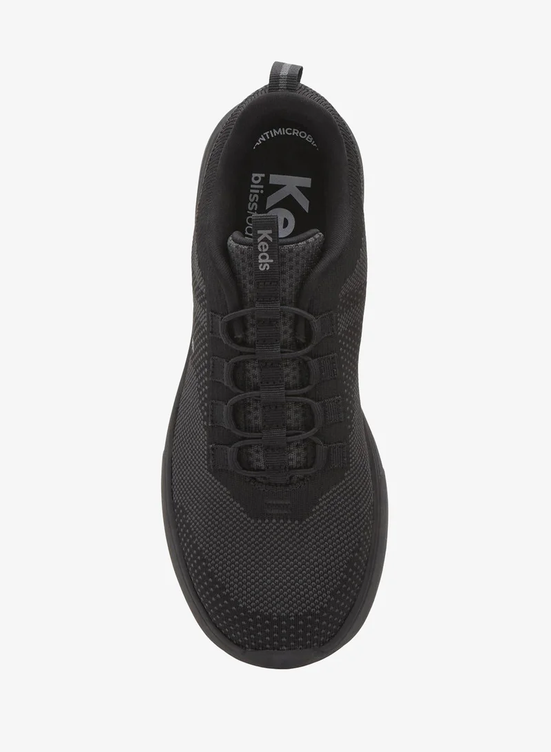 Keds Black/Black Keds Women's BlissWalk Knit Slip-On Sneaker – Machine Washable, Cushioned Athletic Comfort Shoe Black for Women | Best Price UAE