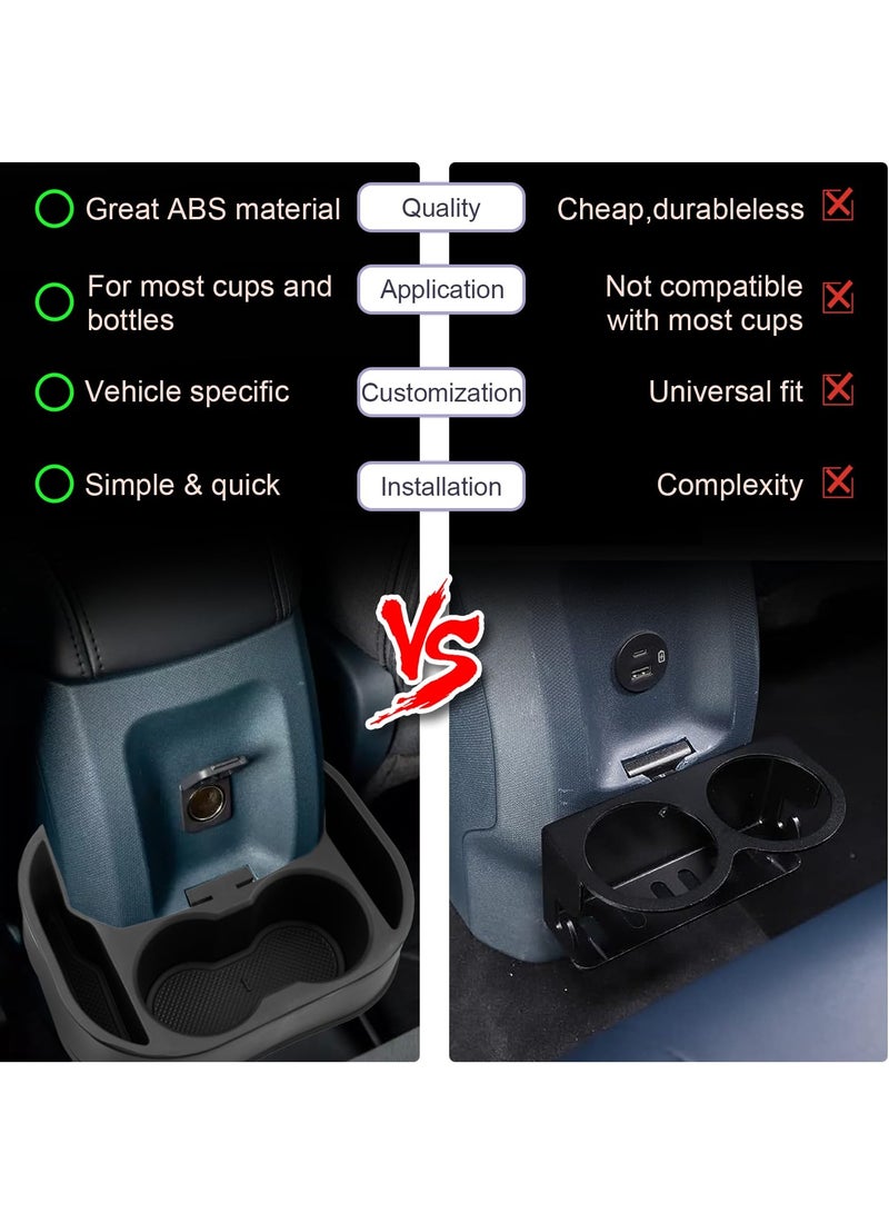 Excefore Cup Holder Insert for 2024 Ford Maverick, Cup Holder Expander and Organizer, Compatible with 2022-2024 Ford Maverick, Water Bottle Expander Drink Holders, Accessories for Rear Seat Cup Holders - Image 5