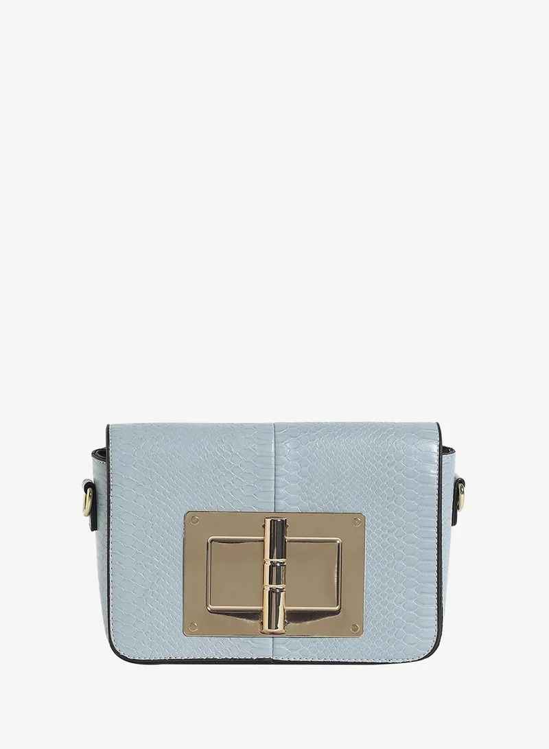 صوص هاوت حقيبة كتف بحزام رفرف - أزرق فاتح