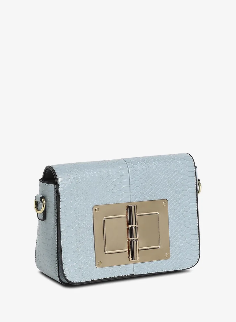 صوص هاوت حقيبة كتف بحزام رفرف - أزرق فاتح