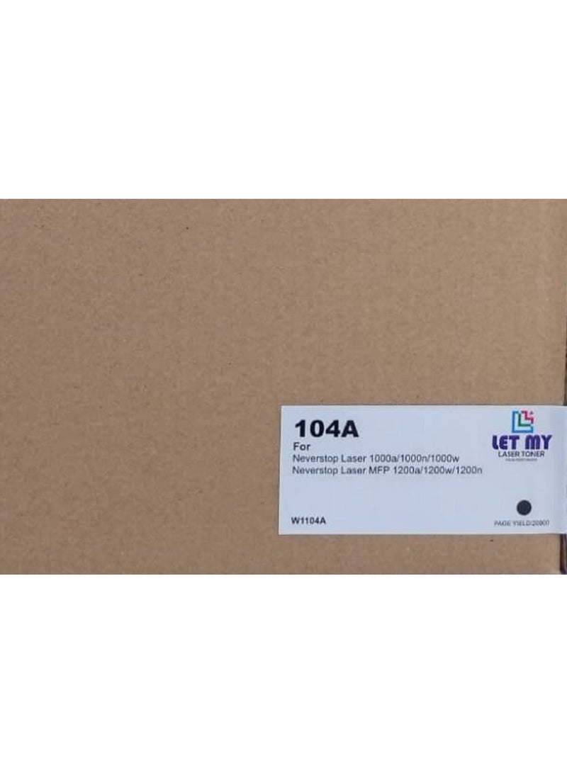 LETMY وحدة أسطوانة W1104A متوافقة مع طابعات HP Laser 1000w و 1200n و 1000n و 1200a و 1200w متعددة الوظائف. - Image 1