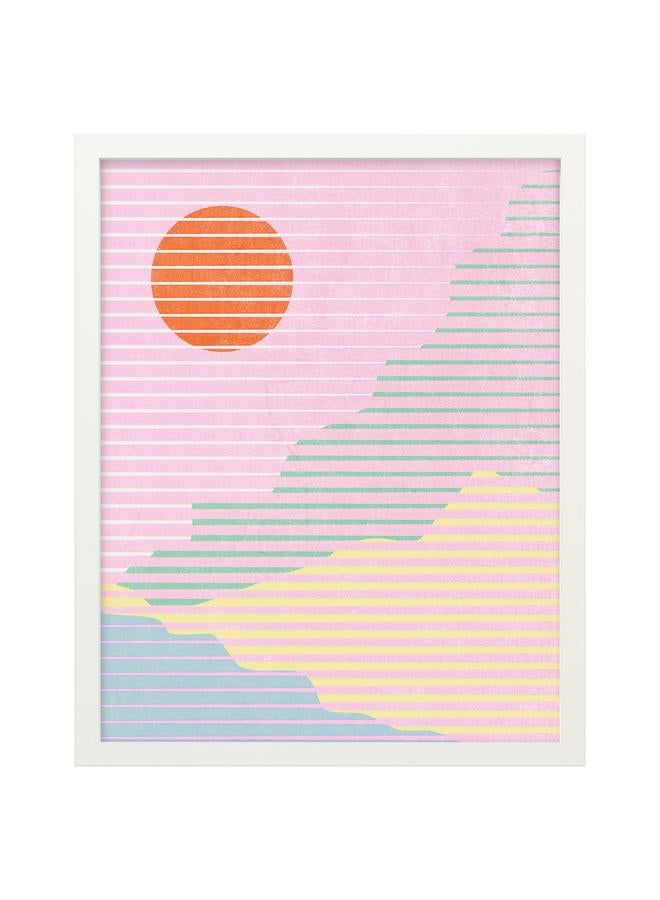 Green Tiger Frame With Poster, Striped Sunset, 40X50 Cm - Image 1