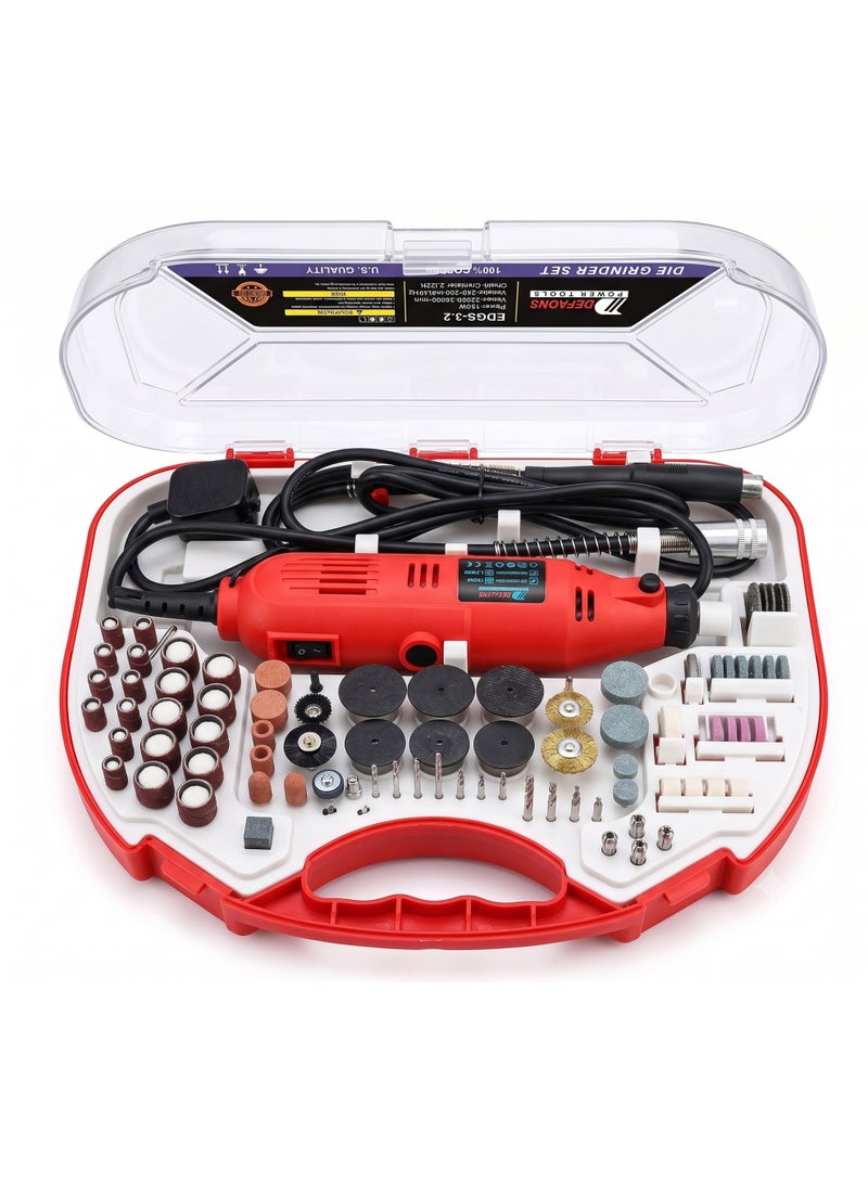 DEFAONS 150W Mini Rotary Tool Kit 222 Pcs – High Performance Electric Die Grinder and Precision Drill Set, 12000-36000 RPM Variable Speed Multi Tool with 3.2mm Collet for Crafting, Engraving, Grinding and Polishing - Image 1
