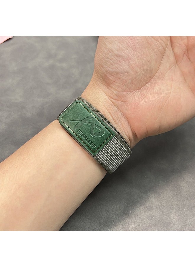 Fearless Tape Smartwatch Bands for Apple Watch Ultra 1/2 49mm 45mm 44mm 42mm, Replacement Parachute Style Buckle Straps for iWatch SE Series 10 9 8 7 6 5 4 3 2 1 SE (Green)  - Image 4