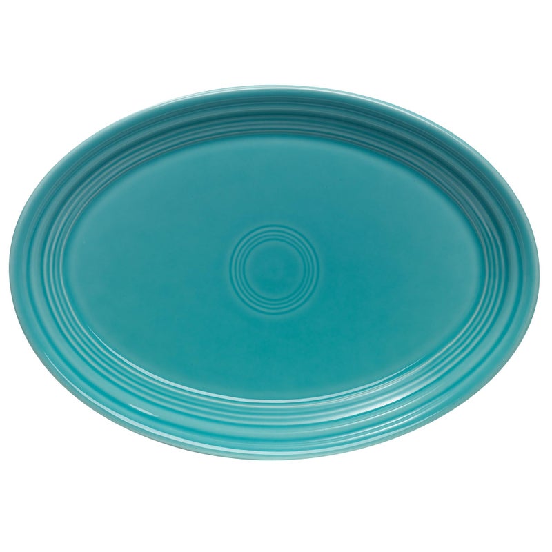 Fiesta® 9 5/8” Small Oval Serving Platter – Durable Ceramic, Lead-Free, Dishwasher/Microwave/Oven Safe – Made in USA - Turquoise - Image 4