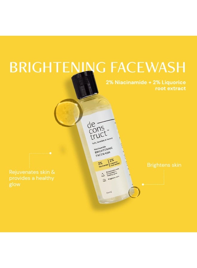 Deconstruct Radiance & Defense Combo: Face Wash for Skin Brightening & Gel Sunscreen for Sun Protection | Brightening Face Wash (100ml) + Gel Sunscreen (50g) | No White Cast & Lightweight | Pack of 2 - Image 4