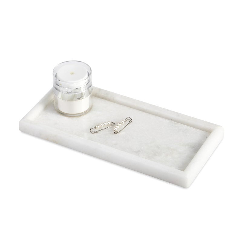 Koville African Natural Marble Tray 10x5 Coffee Table VanityDecorative Tray for Jewelry Watch Perfume  Candle for BedroomBathroomKitchen Countertop Namib Fantasy