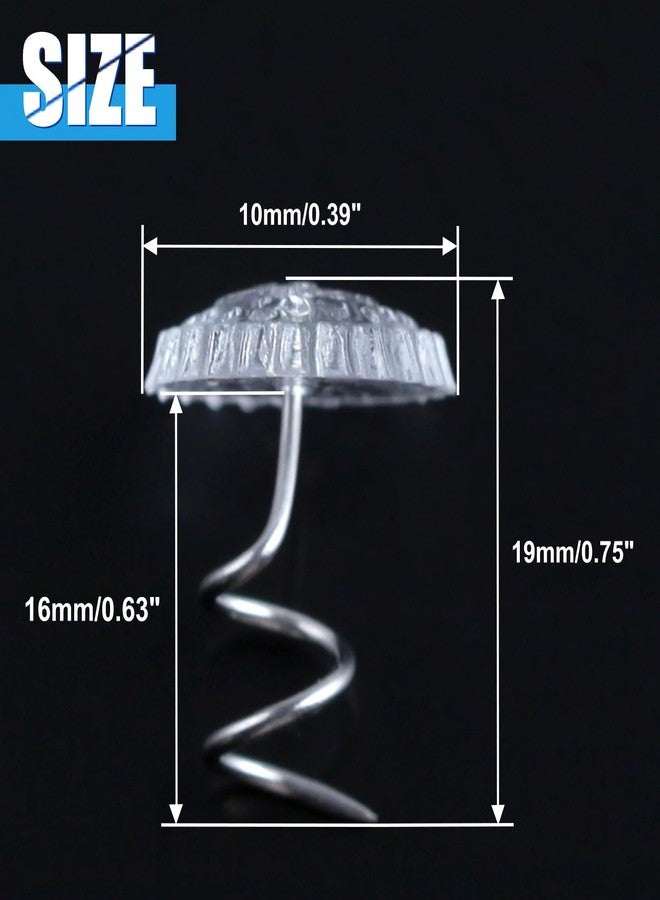 GOLD DEER 50PCS Upholstery Tacks Twist Pins Bed Skirt Pins Stainless Steel Twist Pins with Clear Heads Headliner Repair Kit Headliner Pins for Slipcovers and Bedskirts - Image 4