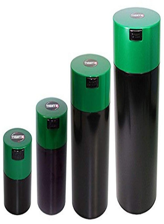Tightpac America, Inc. Vacuum Sealed airtight containers.29-Liter to 2.35-Liter, Green/Black, 4 Piece - Image 1