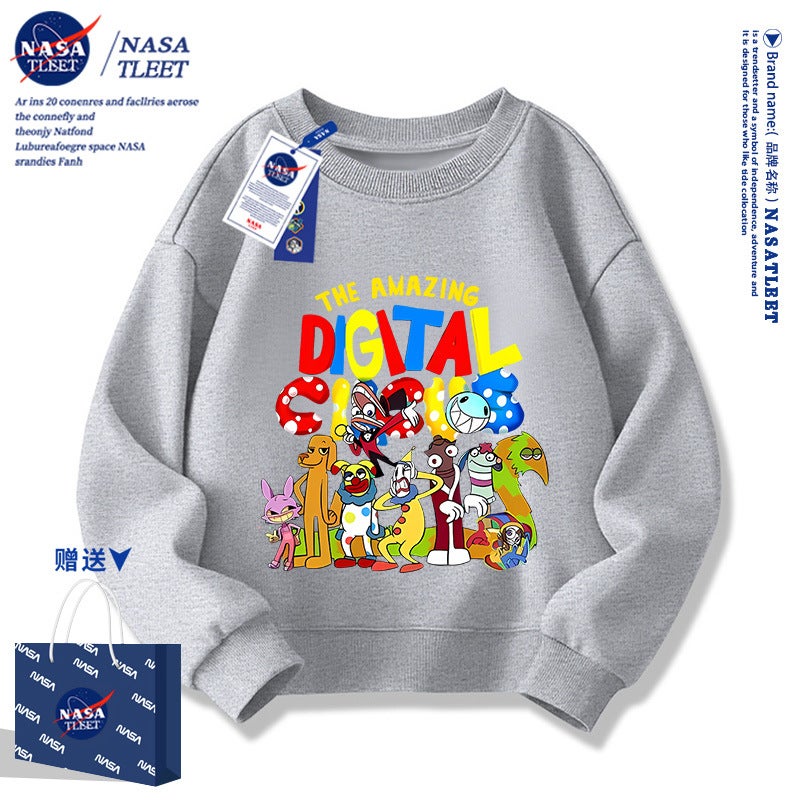 Nasa Joint New Men'S And Women'S Children'S Wear Cartoon Game Magic Numbers Circus Casual Top Sweatshirt - Image 4