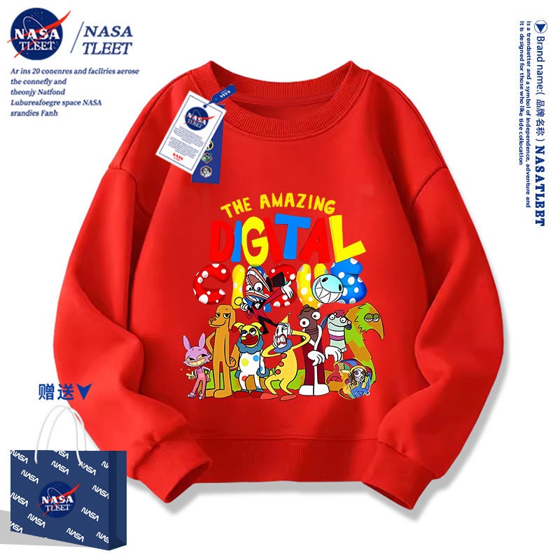 Nasa Joint New Men'S And Women'S Children'S Wear Cartoon Game Magic Numbers Circus Casual Top Sweatshirt - Image 3