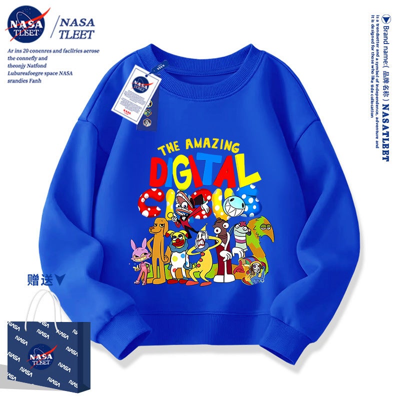 Nasa Joint New Men'S And Women'S Children'S Wear Cartoon Game Magic Numbers Circus Casual Top Sweatshirt - Image 5