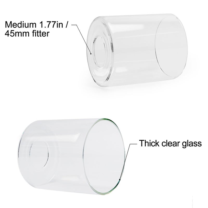 Lynnoland 1 Pack Clear Glass Shade Cylinder, Glass Lamp Shade Replacement Shade for Pendant light, Floor lamp, Desk lamp, Wall Sconces and Bathroom Light Fixtures - Image 3